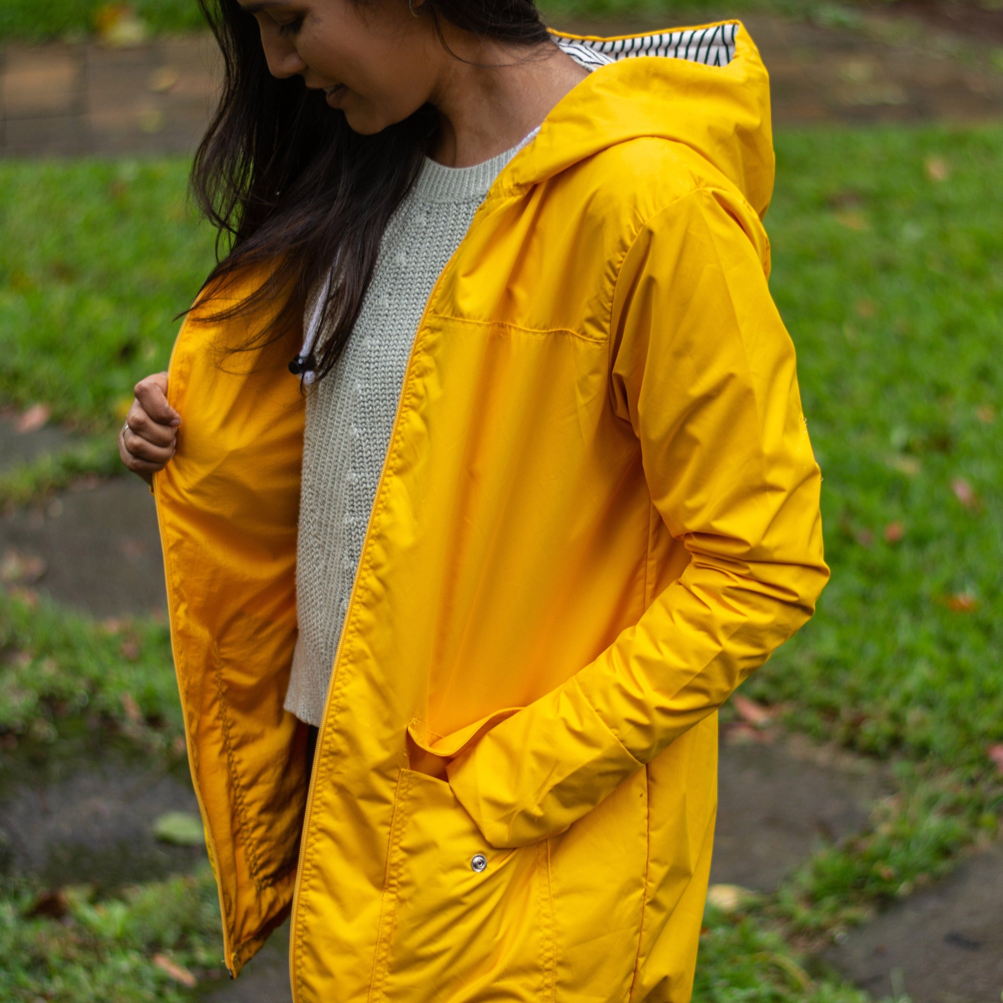 Silver Lining Yellow Raincoat