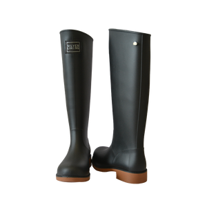 Silver Lining Gumboots Classic Toffee Black